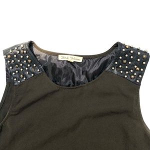 Hot and Delicious Asymmetrical Long Sleeveless Top Tunic Beaded Size M